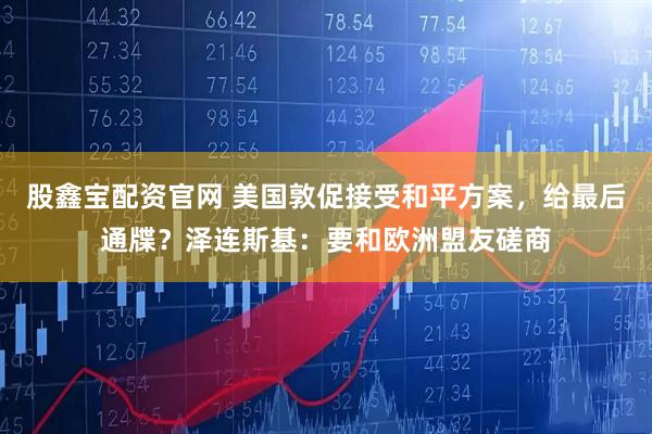 股鑫宝配资官网 美国敦促接受和平方案，给最后通牒？泽连斯基：要和欧洲盟友磋商